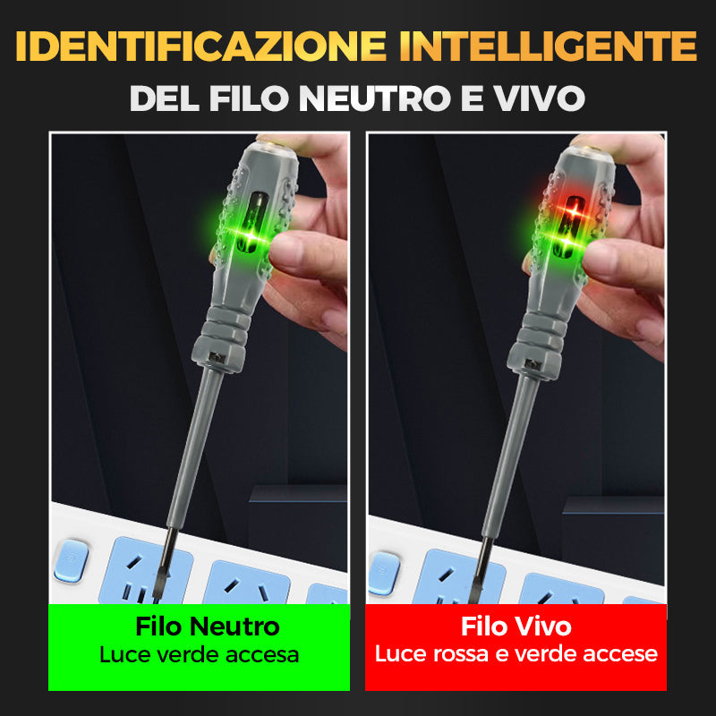 🔥Rilevatore di elettricità per cacciavite magnetico potente a coppia elevata 2 in 1