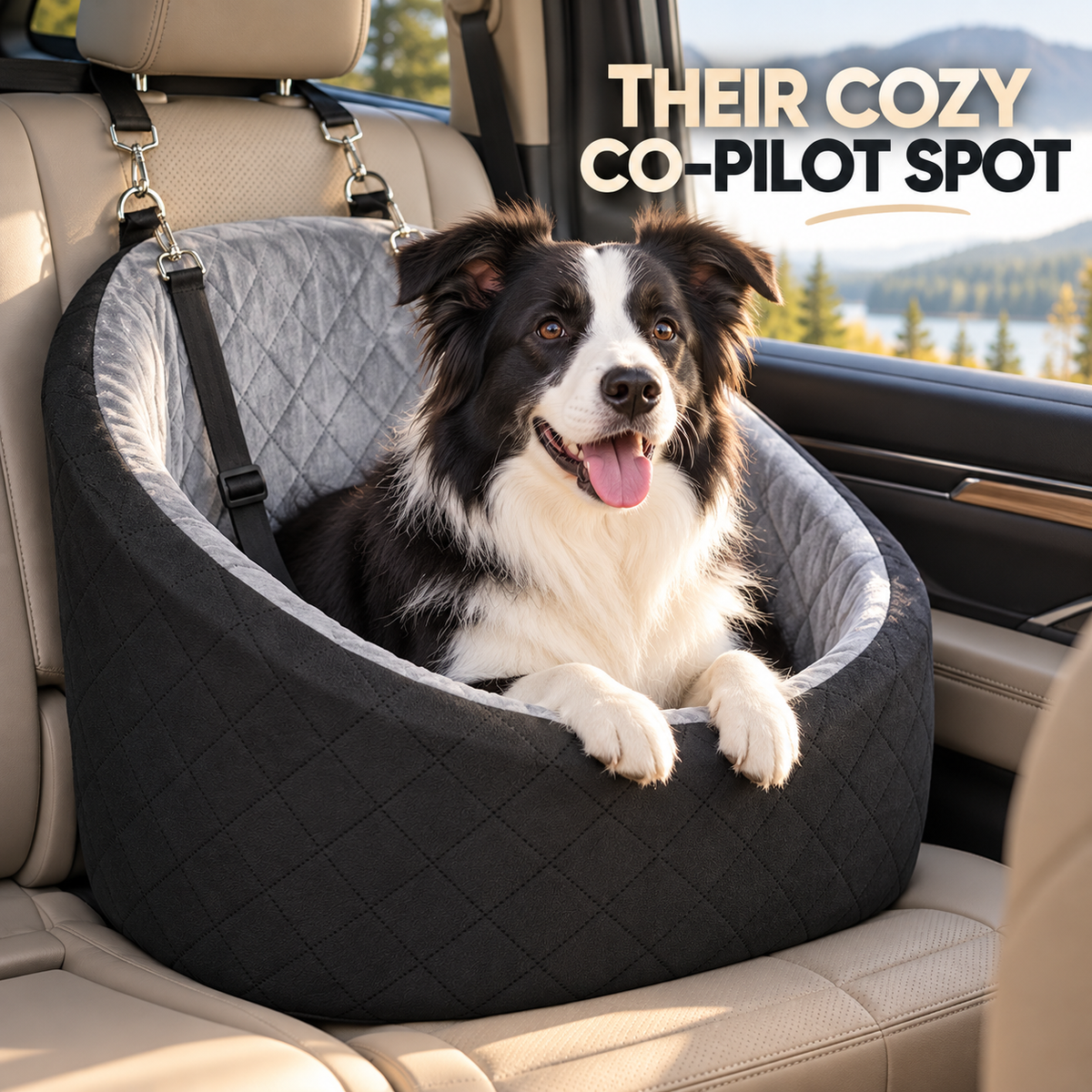Seggiolino auto per cani e trasportino portatile per animali domestici