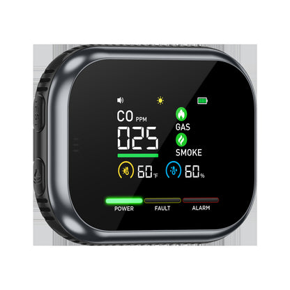 Allarme portatile multigas con display LCD e batteria di riserva