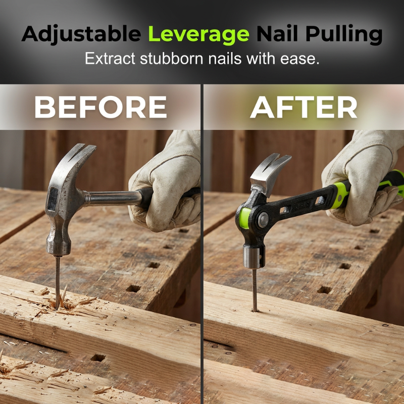 🔨🏗️ Martello a graffio multiuso per impieghi gravosi – Qualità professionale e trattato termicamente – Impugnatura antiscivolo, ideale per montaggi, demolizioni o lavori fai‑da‑te – Resistente ed equilibrato 🛠️