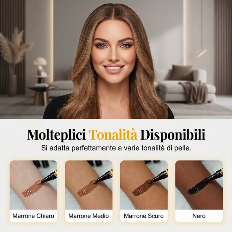🥳SVENDITA HOT 2026🥳💞OLTRE 50.000 PEZZI VENDUTI! 🖊️💇 SCONTO DEL 50%! Penna Professionale Precision Lace Tint: nasconde nodi e griglie del pizzo, asciuga velocemente. Tinta naturale che si fonde al cuoio capelluto, per parrucche con finitura perfetta! 🛡️✅