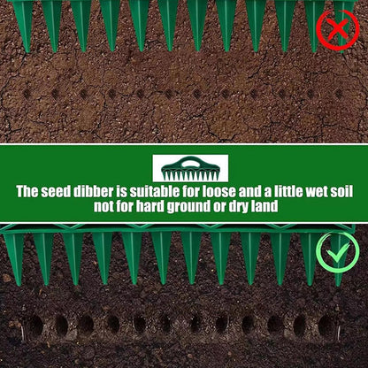 🌱 Sconto del 50% – Spaziatore e piantatore per semi da giardino, strumento di semina preciso a 12 fori