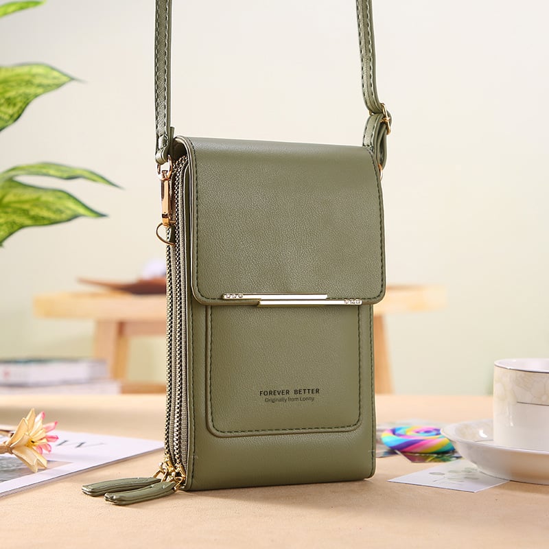 👜 📱 Portafogli‑borsa a tracolla per donna, elegante e semplice, con funzione touchscreen
