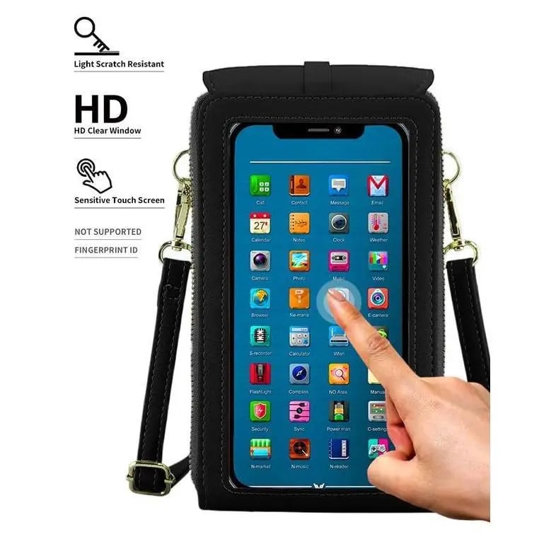👜 📱 Portafogli‑borsa a tracolla per donna, elegante e semplice, con funzione touchscreen