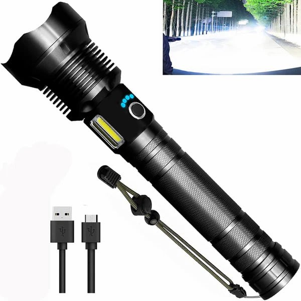 Torcia laser tattica ricaricabile a LED 16000 lumen ad alta intensità