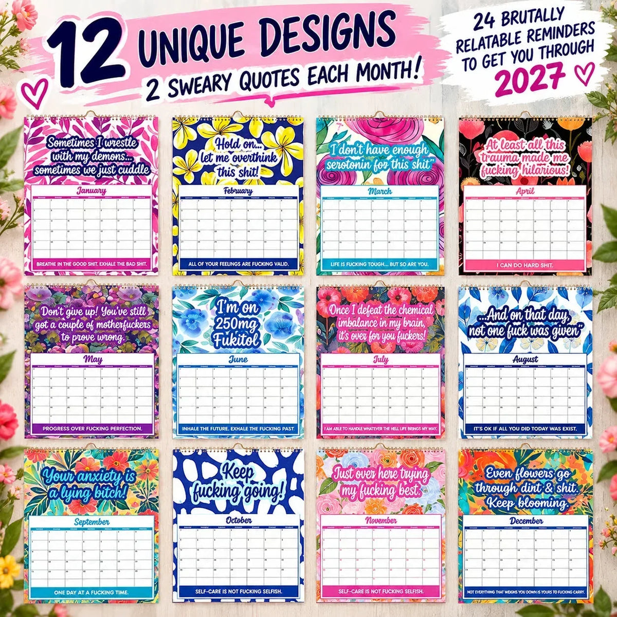 📅 Calendario da Parete Sweary Humor 2027