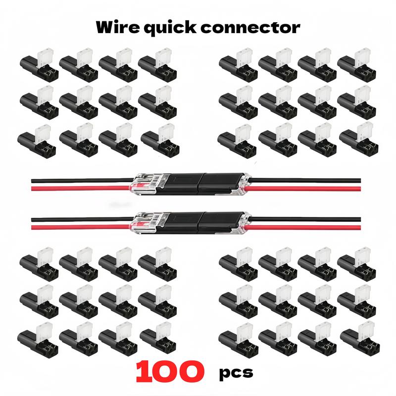 Two-wire plug connector with locking tab