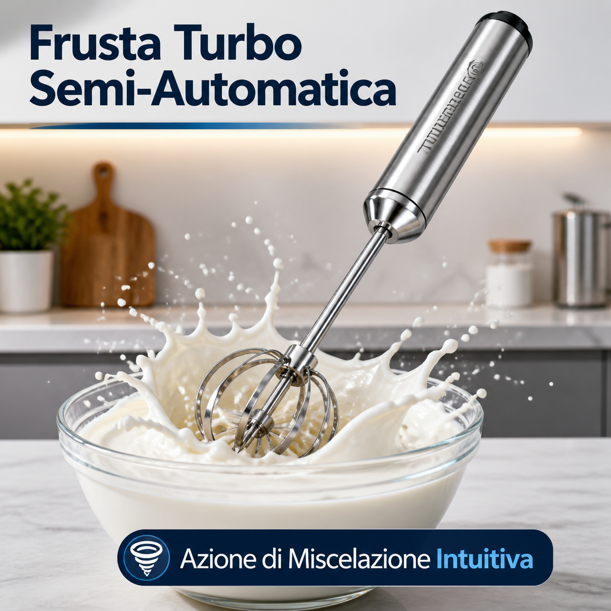 🔥 57% di sconto! 🥚🍳 Frusta a mano semiautomatica in acciaio inox 🔧✨
