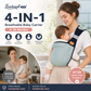 🎉 Offerta 2026 — Oltre 30.000 venduti! 👶 Marsupio 4‑in‑1 con ottima circolazione dell’aria – 0‑36 mesi, utilizzo frontale, posteriore, viso verso l’interno e verso l’esterno – comfort mani libere sia per genitori che per il bambino! ✨