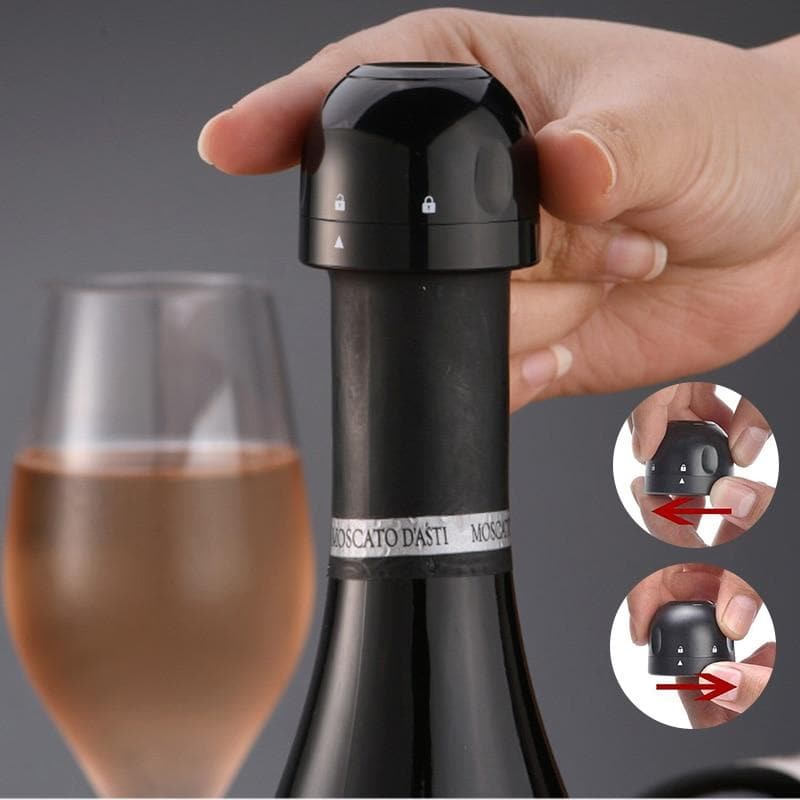 🍷 Tappi Ermetici in Silicone per Vino, Champagne & Birra – Chiusura Rotante, Conservazione Bollicine, Silicone Alimentare ABS – Idea Regalo 🎁🥂