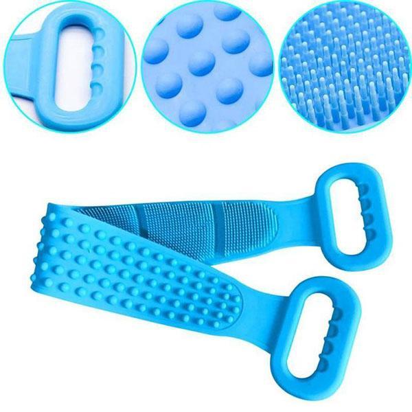🧼Spazzola per lavare la schiena in silicone, doppio lato, esfoliante per il corpo con setole morbide in silicone