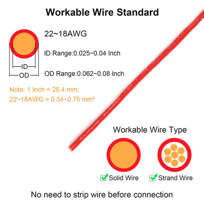 Two-wire plug connector with locking tab
