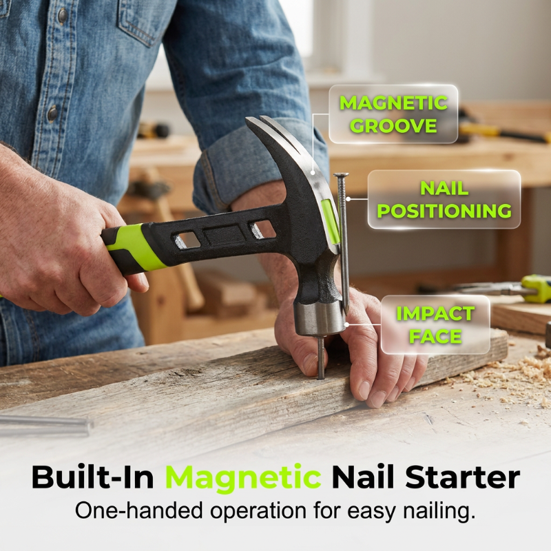 🔨🏗️ Martello a graffio multiuso per impieghi gravosi – Qualità professionale e trattato termicamente – Impugnatura antiscivolo, ideale per montaggi, demolizioni o lavori fai‑da‑te – Resistente ed equilibrato 🛠️