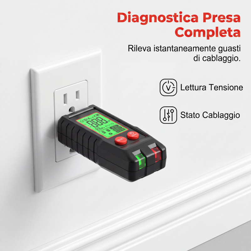 🔌 50% DI SCONTO! ⚡ Cercacircuiti Digitale & Tester per Prese – Trova fusibili e testa le prese in secondi – Sicuro e preciso per il fai-da-te 🛠️