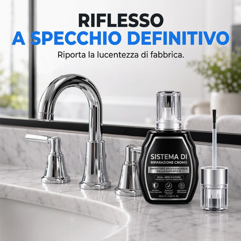 🥳 OFFERTA SPECIALES 2026 ✨🚗 Kit di Restauro per Cromo – Rimuove l'Ossidazione e Ripristina la Finitura Metallica Lucida | Qualità Premium