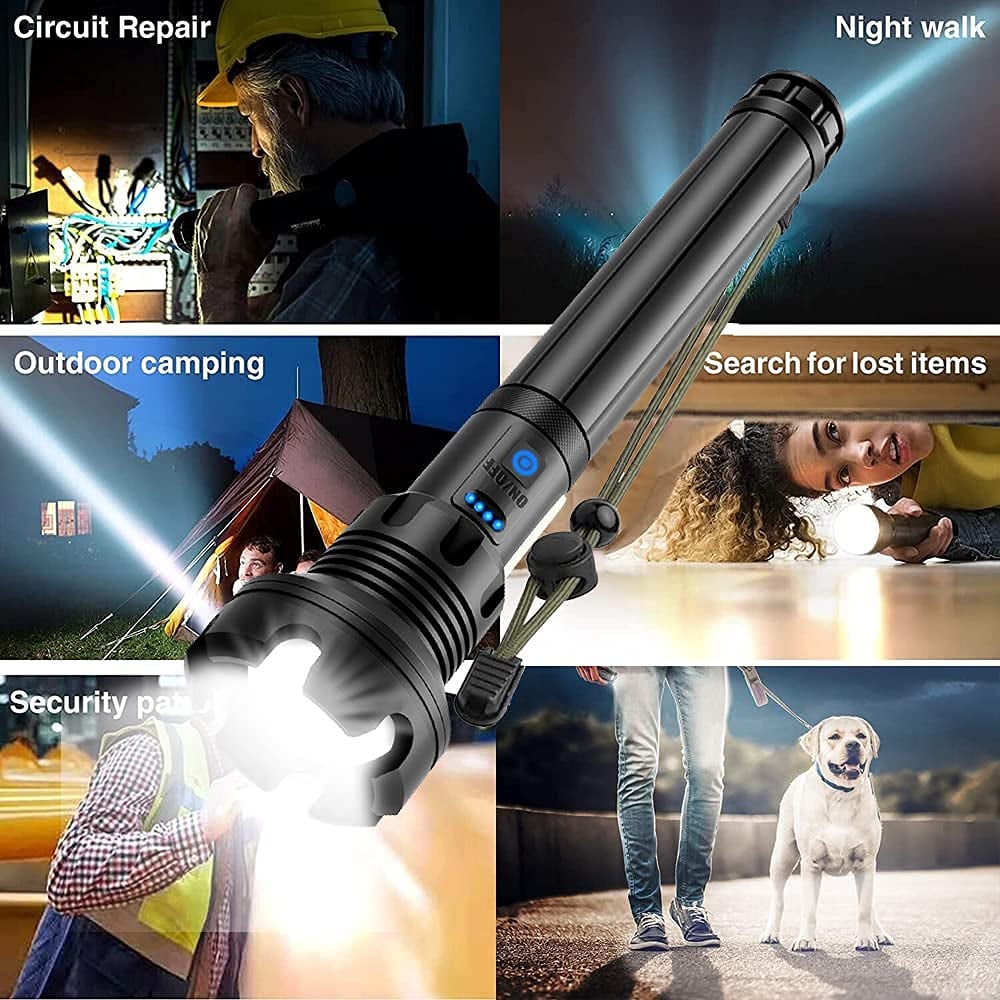 Torcia laser tattica ricaricabile a LED 16000 lumen ad alta intensità