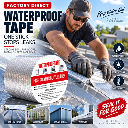 🛠️ Nastro Riparazione in Alluminio Alta Resistenza | Impermeabile e Anti-Perdite 💧 | Resiste a Calore, UV e Pioggia ☀️ | per Tetti, Tubature e Auto 🏠 | 4 Misure, 10 m 📏