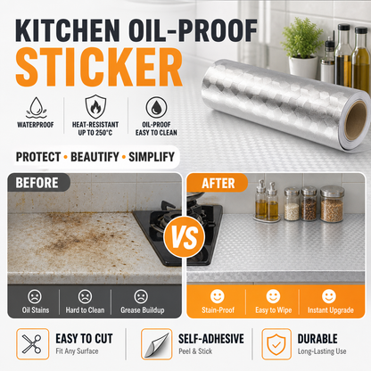 🥳OFFERTA SPECIALE🥳💞Oltre 49.000 venduti! Adesivo per cucina Impermeabile, resistente all’olio e facile da tagliare. Proteggi e decora la tua cucina – acquistalo subito! ✅