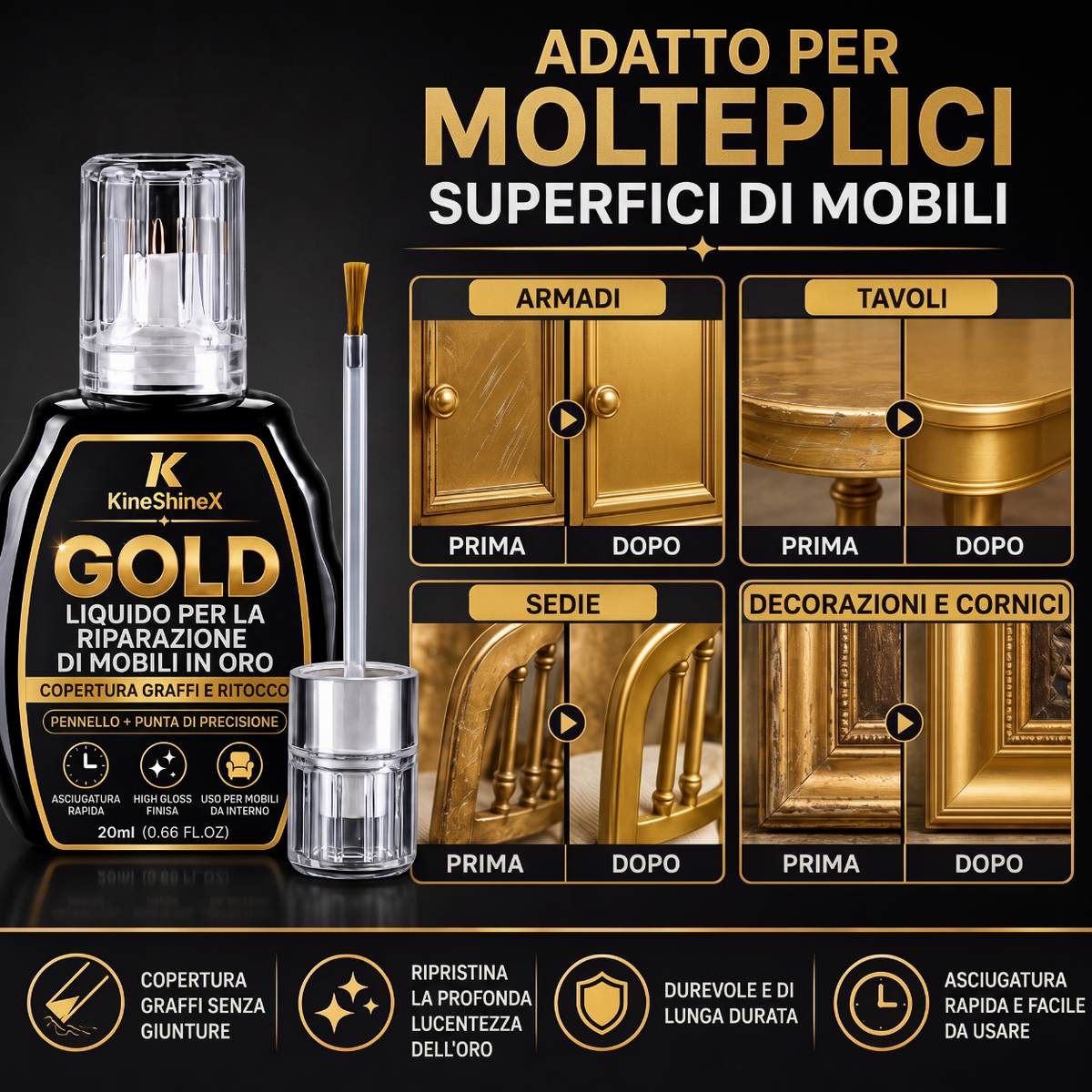 🥳 OFFERTA SPECIALES 2026 ✨🚗 Kit di Restauro per Cromo – Rimuove l'Ossidazione e Ripristina la Finitura Metallica Lucida | Qualità Premium