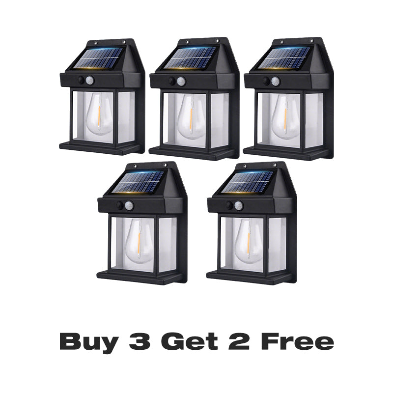 💡 SCONTO DEL 50% ORA! Lampada solare da parete con sensore di movimento, lanterna impermeabile IP65, 3 modalità di illuminazione, accensione e spegnimento automatici, luce calda e luminosa per giardino, patio, portico e vialetti
