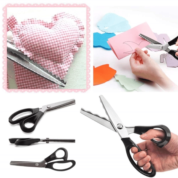 ✂️ Risparmi il 50%! 🧵 Forbici da cucito seghettate – Super affilate, tagli a zigzag e impugnatura confortevole ✨