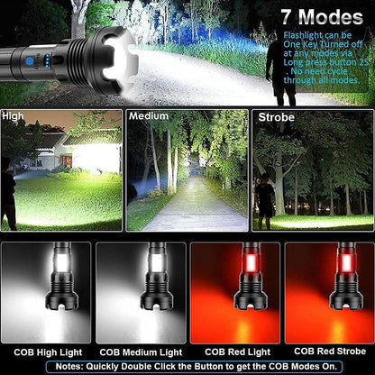 Torcia laser tattica ricaricabile a LED 16000 lumen ad alta intensità