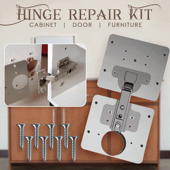 🔥 Compra 2 coppie ricevi 3 coppie gratis! Kit di Riparazione per Cerniere – Tutto in Uno, Riparazione Facile e Soluzione Durevole. 🏠