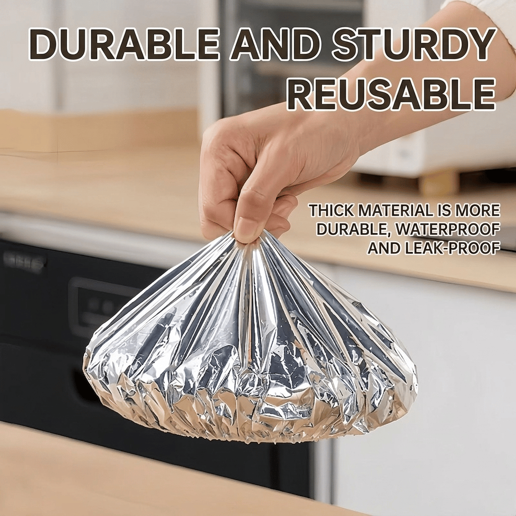 🍽️ Copertura termica in alluminio riutilizzabile — trattiene il calore, lavabile e conserva la freschezza. Essenziale per la cucina! 💞 Oltre 50.000 venduti!
