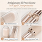 💄 Set Pennelli Trucco da Viaggio Retrattile 5 in 1 & 6 in 1 ✨ | Capsula Antipolvere con Pennello Cipria, Fard & Occhi 👝 | Setole Morbide ad Incastro per Borsa e Ritocchi 🌸
