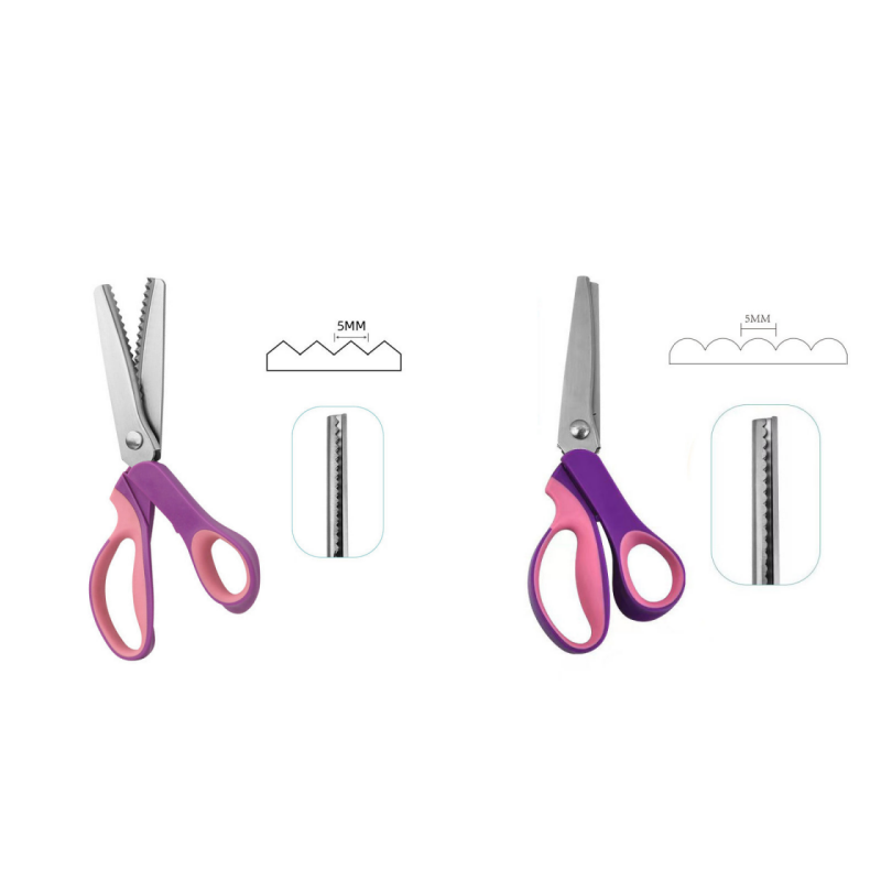 🔥SALDI CALDI 50% DI SCONTO🎁✂️ Forbici a zig‑zag – Acciaio inox, manici ergonomici imbottiti – Perfette per cucito, trapunte e scrapbooking! 🧵💨