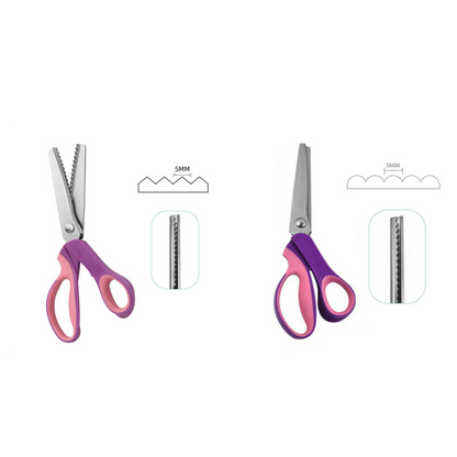 🔥SALDI CALDI 50% DI SCONTO🎁✂️ Forbici a zig‑zag – Acciaio inox, manici ergonomici imbottiti – Perfette per cucito, trapunte e scrapbooking! 🧵💨