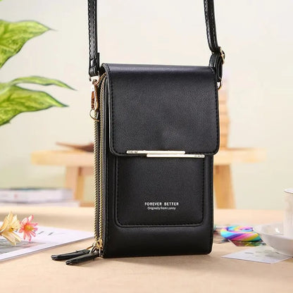 👜 📱 Portafogli‑borsa a tracolla per donna, elegante e semplice, con funzione touchscreen