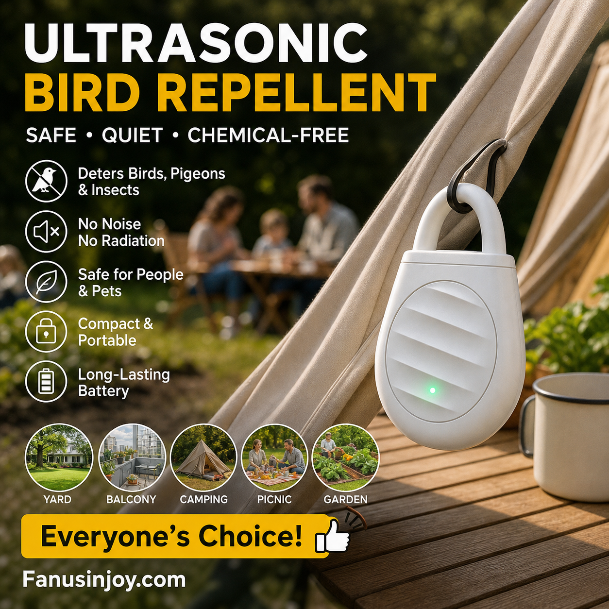🔥Offerta Lampo: Prendi 1 e ottieni 1 GRATIS! 🐦 Addio ai problemi con uccelli e animali! Repellente a ultrasuoni portatile con attacco per chiavi – tieni lontani i volatili ovunque tu vada! 🚫🦅