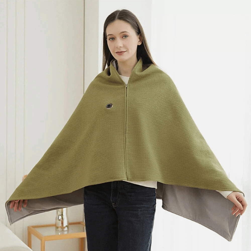 🔥 Saldi di Natale — 50% DI SCONTO!❄️ Resta al Caldo per Tutto l'Inverno — Coperta Scaldante Elettrica Portatile a Scialle