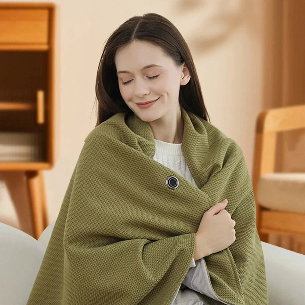 🔥 Saldi di Natale — 50% DI SCONTO!❄️ Resta al Caldo per Tutto l'Inverno — Coperta Scaldante Elettrica Portatile a Scialle
