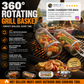 🔥🍖 Offerta BBQ a tempo limitato – Cestello per grigliatura rotante a 360° | Cestello per girarrosto antiaderente per carne, verdure e molto altro