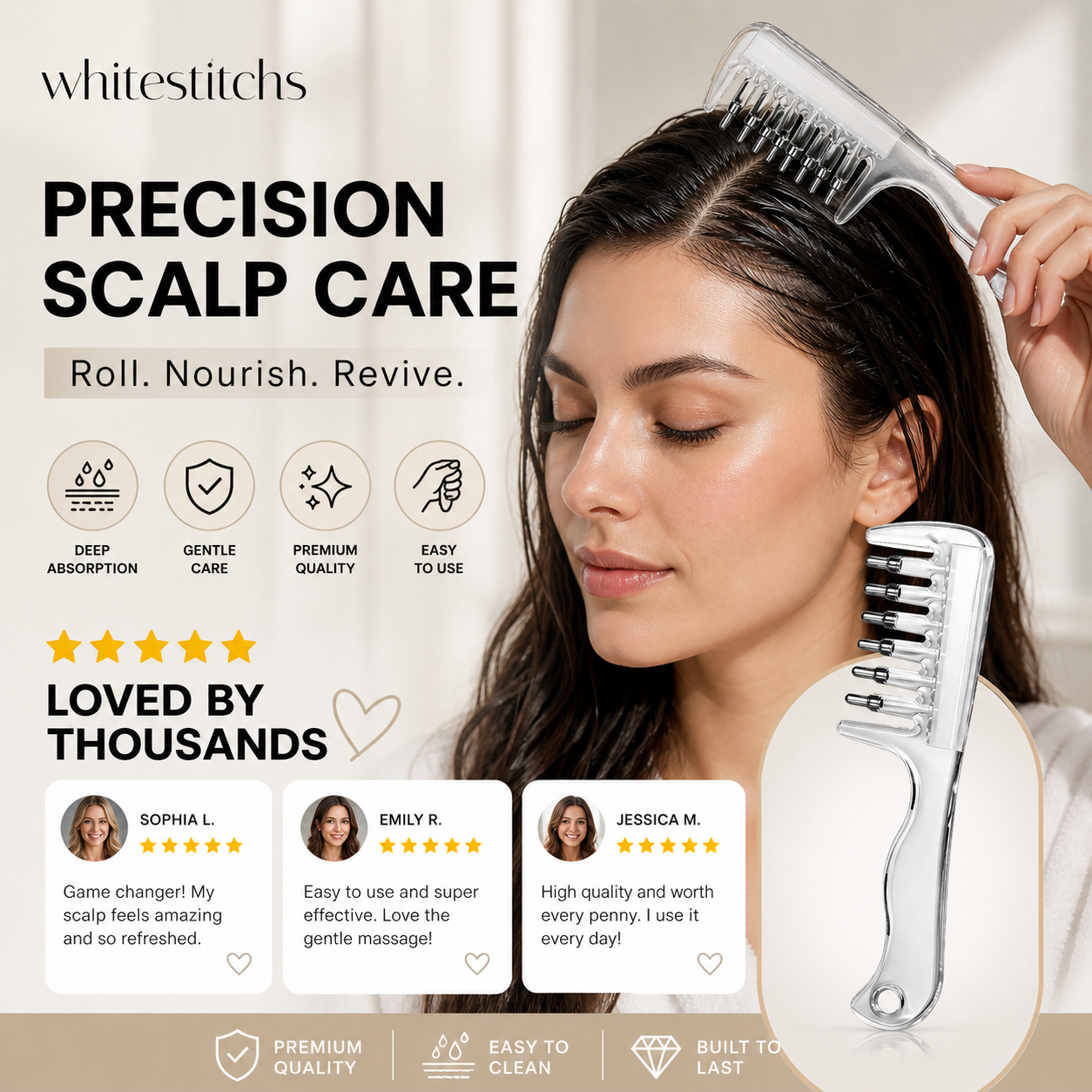 🥳VENDITA CALDA🥳💞OLTRE 10.000 PEZZI VENDUTI! Pettine per Olio per Capelli. Rulli di precisione, erogazione uniforme e massaggio del cuoio capelluto. Nessuno spreco, nessun disordine – acquistalo subito! ✅