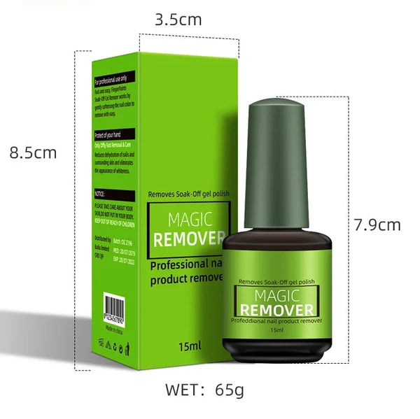 💅 Rimuovi Smalto Gel Magico 15 ml | Ammorbidisce e Solleva lo Smalto Gel in Circa 3 Minuti ⏱️ | Formula a Base d'Acqua, Applicazione Mirata 💧 | Formato Tascabile per Casa e Viaggio 🧳 | Solo per Uso sulle Unghie ⚠️