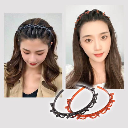 🎁Compra di più, risparmia di più🎁Fascia per capelli intrecciata con mollettone🌸