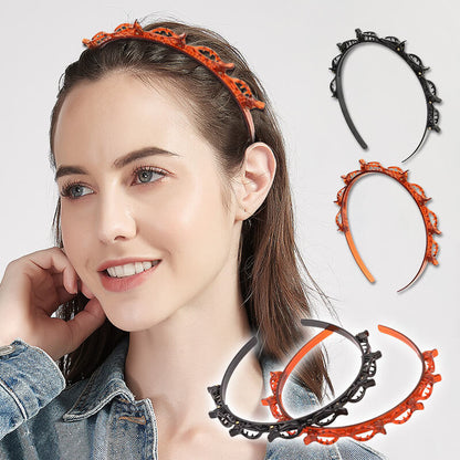 🎁Compra di più, risparmia di più🎁Fascia per capelli intrecciata con mollettone🌸