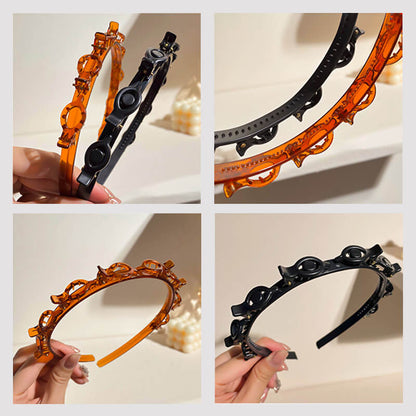 🎁Compra di più, risparmia di più🎁Fascia per capelli intrecciata con mollettone🌸