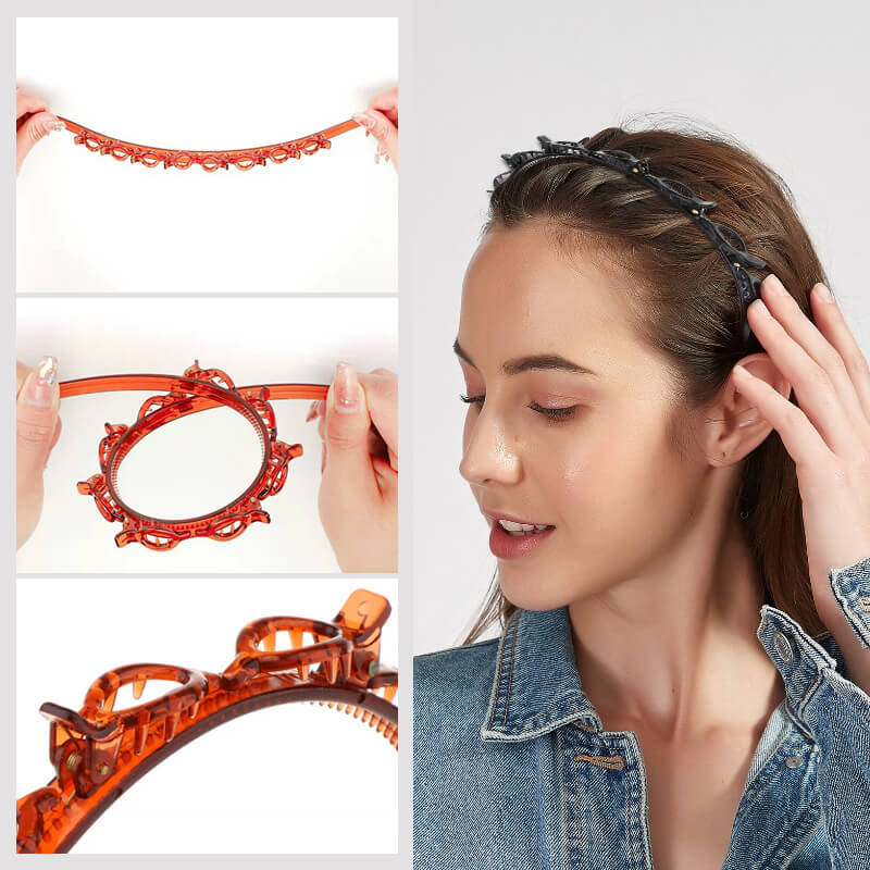 🎁Compra di più, risparmia di più🎁Fascia per capelli intrecciata con mollettone🌸