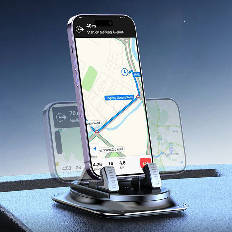 🔄🚗 Supporto per telefono da auto | Regolabile a 360° · Blocco con una sola mano in 0,1 secondi · Antiscivolo e non danneggia il cruscotto · Impermeabile e resistente alle macchie