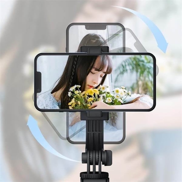 📸🔥Bastone Selfie con Treppiede – Auto-Tracking del Soggetto, Telecomando Bluetooth, Luce LED – Compatibile con Smartphone e Action Cam