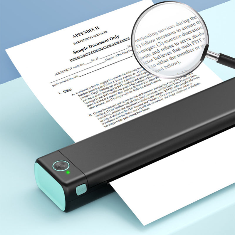 🖨️📱 Stampante Portatile A4 Wireless Bluetooth – Ricarica USB, Carta Termica, Compatibile Windows & Mac, Ideale per Viaggio & Ufficio – Include 200 Fogli 💼✨