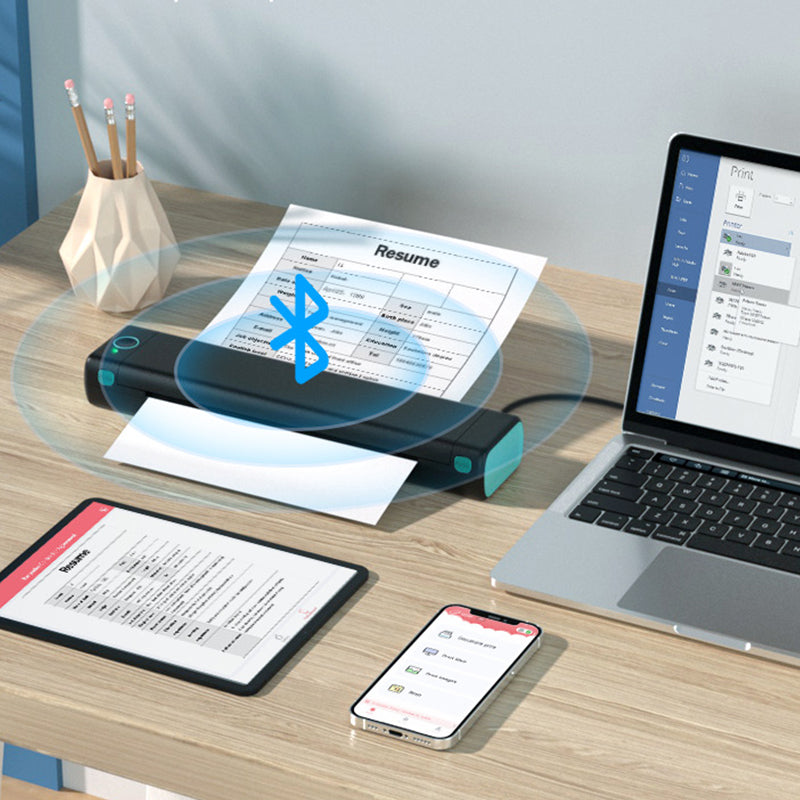 🖨️📱 Stampante Portatile A4 Wireless Bluetooth – Ricarica USB, Carta Termica, Compatibile Windows & Mac, Ideale per Viaggio & Ufficio – Include 200 Fogli 💼✨