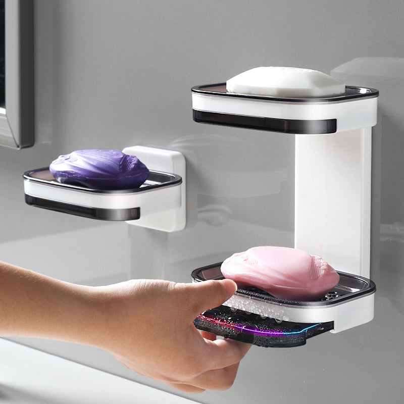 🧼✨ Portasapone a parete – 50% DI SCONTO! Installazione in 5 secondi, doppio drenaggio, senza forature: mantiene il sapone asciutto e lo fa durare di più. 💪