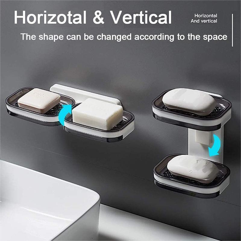 🧼✨ Portasapone a parete – 50% DI SCONTO! Installazione in 5 secondi, doppio drenaggio, senza forature: mantiene il sapone asciutto e lo fa durare di più. 💪