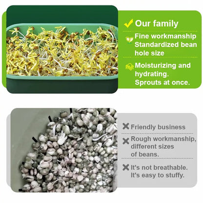Stackable Bean Sprout Growing Box - Multi-layer Design, Perfect for Home Cultivation, Healthy Green Living!