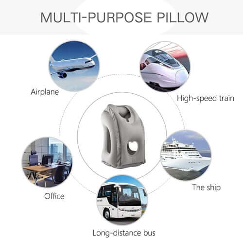 🧳 SCONTO 50%! 💤 Cuscino da Viaggio Gonfiabile – Comfort Ergonomico e Portatile ✨